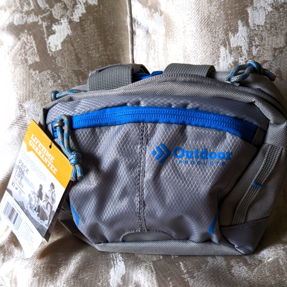 NWT OUTDOOR PRODUCTS WAIST POUCH FANNY PACK MULTI - POCKET